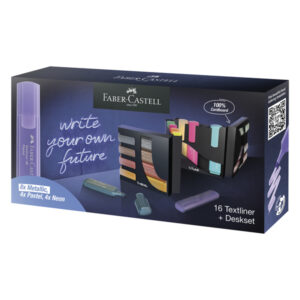 set da scrivania 16 textliner 46 colori assortiti faber castell