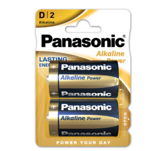 blister 2 pile torcia alkaline d 1,5v panasonic