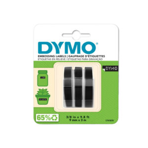 blister 3 nastri a rilievo 9mmx3m nero dymo