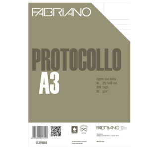 protocollo uso bollo 200fg 60gr f.to a3 chiuso (21x29,7cm fabriano