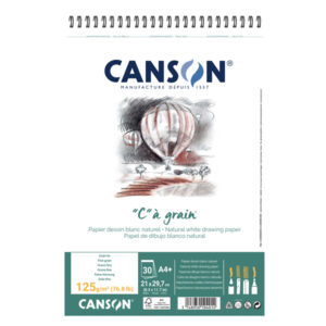 album spiralato lato corto 'c' a' grain a4+ 30 fg. 125 gr. canson