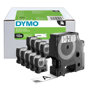 value pack 10 nastri dymo tipo d1 (19mmx7mt nero/bianco s0720830