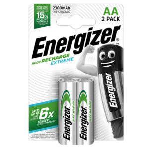 blister 2 pile ricaricabili aa - energizer extreme