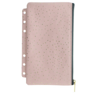 pochette c/zip per organiser a5 e personal confetti rosa filofax