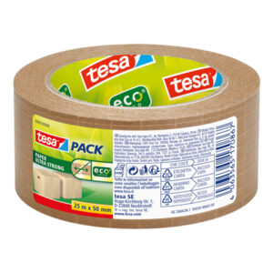 nastro adesivo 25mt x 50mm tesapack paper ultra strong ecologo avana tesa