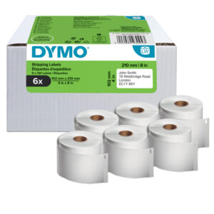 value pack 6 rotoli etichette lw dhl102mmx210mm solo per lw5xl dymo