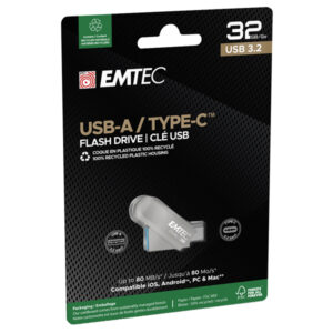 emtec memoria dual usb3.2 to type-c d280 32gb