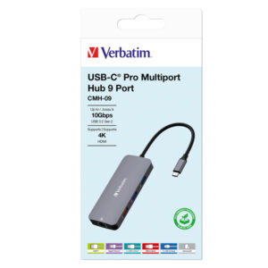 verbatim usb-c pro multiport hub 9 port cmh-09