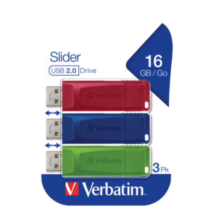 verbatim usb 3.2 gen 1drive 3x16gb rosso/blu/giallo