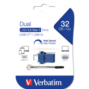 verbatim usb drive 3.0 store n go dual drive 3.0 / usb c 32gb