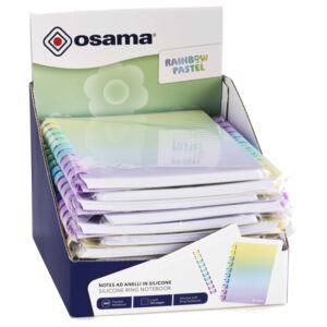 blocco notes ad anelli a righe a5 80gr 80fg rainbow pastel osama
