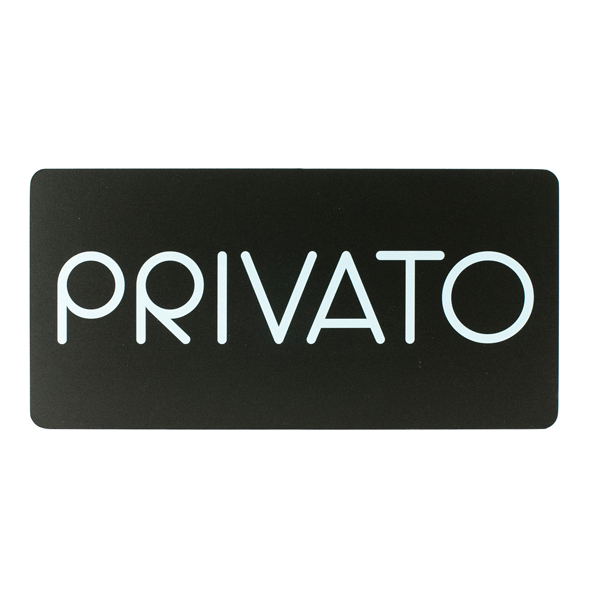 pittogramma privato 32,5 x 16cm pvc nero/bianco stilcasa