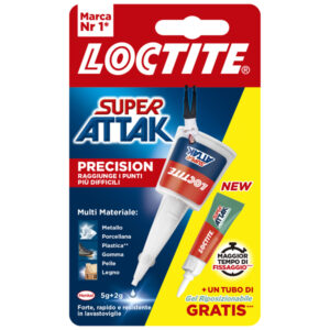 colla super attak precision 5g+2g gel riposizionabile loctite
