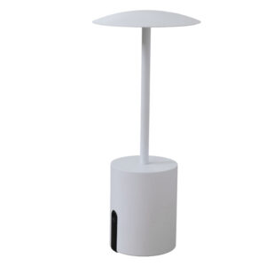 lampada da tavolo rocket a led in alluminio bianco king collection