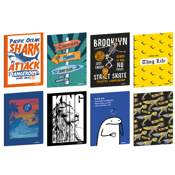 maxiquaderno a4 20fg+1 80gr 1 rigo c/margine teen boy blasetti