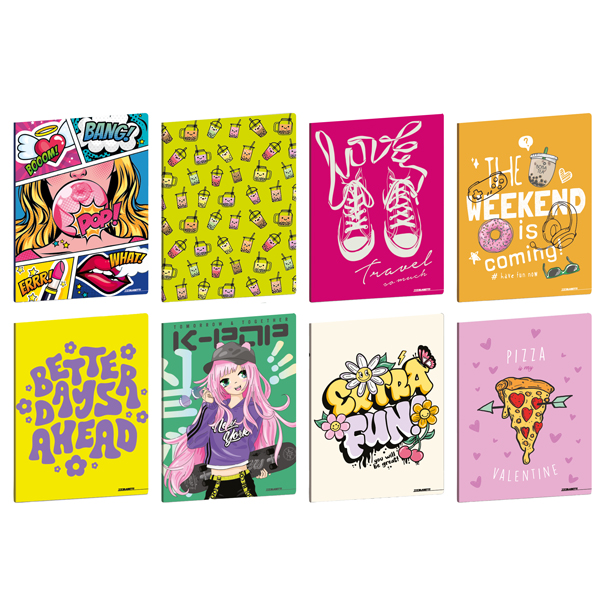 maxiquaderno a4 20fg+1 80gr 5mm teen girl blasetti