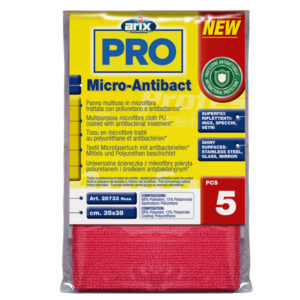 conf 5 panni multiuso micro-antibact 35x38cm rosa arix