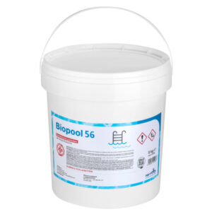 disinfettante granulare per acque di piscine biopool 56 in secchio da 5kg