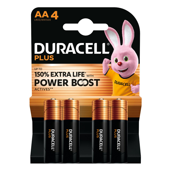 blister 4 pile mn1500 duracell plus powerboost - stilo aa