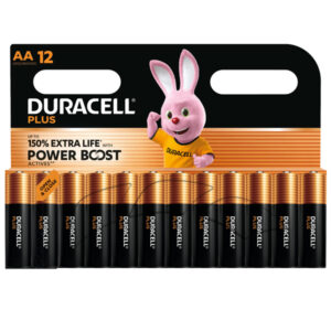 blister 12 pile duracell plus powerboost - aa stilo