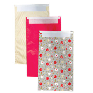 blister 2pz sacchetto carta c/patella adesiva 36x50+5cm fantasie natale assortit