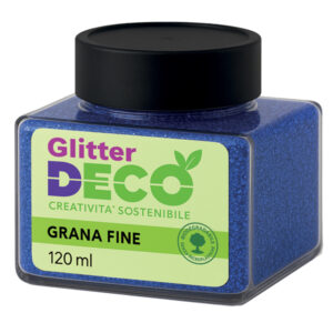 glitter bio grana fine flacone 120ml blu deco