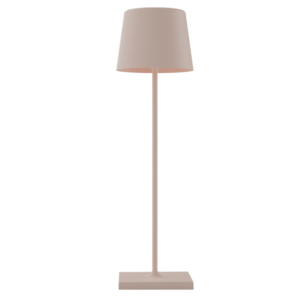 lampada da tavolo 851 ricaricabile 8xh30cm metallo tortora palmina