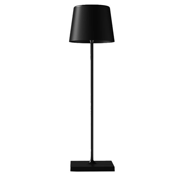 lampada da tavolo 851 ricaricabile 8xh30cm metallo nero palmina