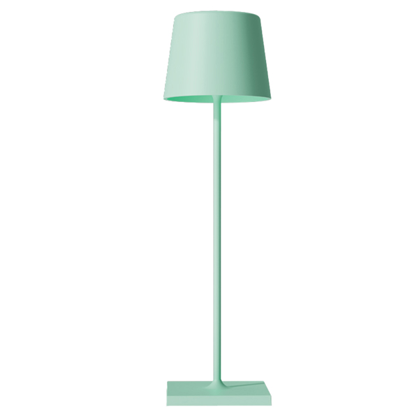 lampada da tavolo 851 ricaricabile 8xh30cm metallo verde salvia palmina
