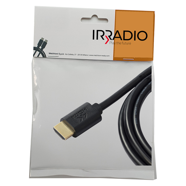 cavo hdmi v1.4b 4k ultra hd serie silver lunghezza 3mt.-irradio