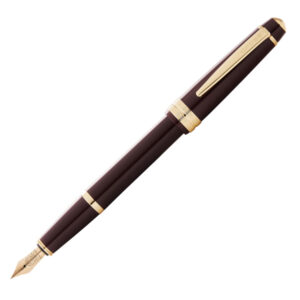 penna stilografica bailey light punta m fusto bordeaux/oro cross