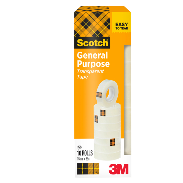torre 10 rt nastro adesivo scotch 508 15mmx33m in ppl