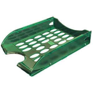 vaschetta portacorrispondenza forate e040 verde trasp.fellowes