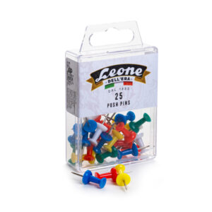 scatola 25 spilli cartografici clessidra colori assort.leone color