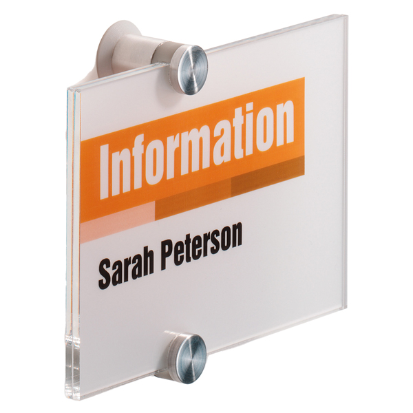 targa per porte/pareti crystal sign 148x105mm durable