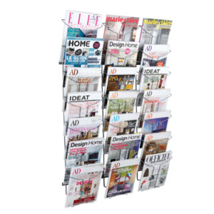 espositore da parete a 21 tasche a4 in metallo alba