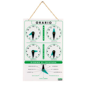 cartello orario in acrilico art.4506