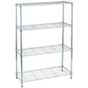 libreria 4 ripiani acciaio cromato 36x90cmh137cm archimede light