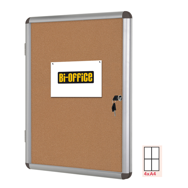 bacheca per interni fondo sughero 4xa4 verticale bi-office