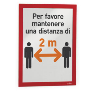 cornice espositiva adesiva duraframe a4 21x29,7cm rosso durable