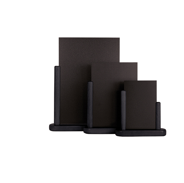 lavagna da tavolo nero a5-20x23x6cm elegant securit