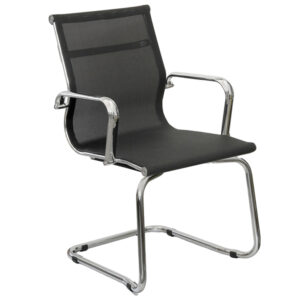 poltrona visitatore pollux space pxv nero in rete con braccioli inclusi