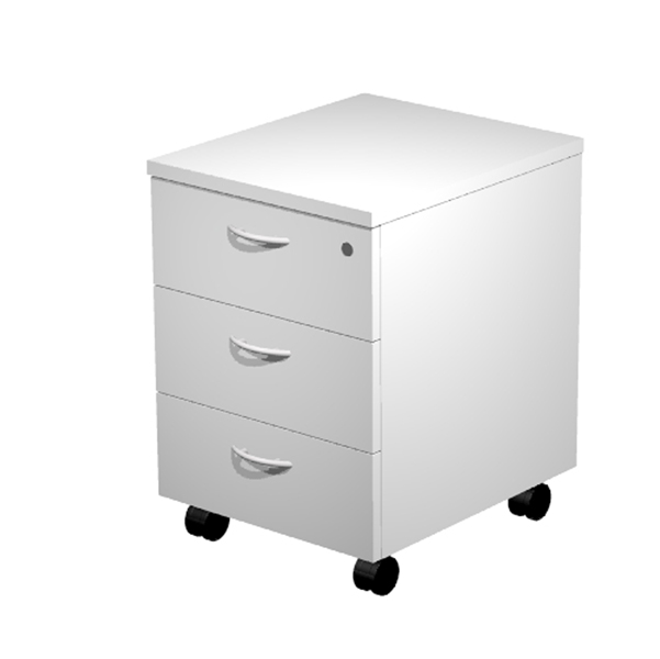 cassettiera 3 cass. con ruote grigio - easy