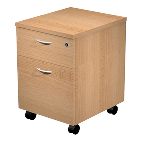 cassettiera 1 cass.+1 classif. con ruote faggio - easy