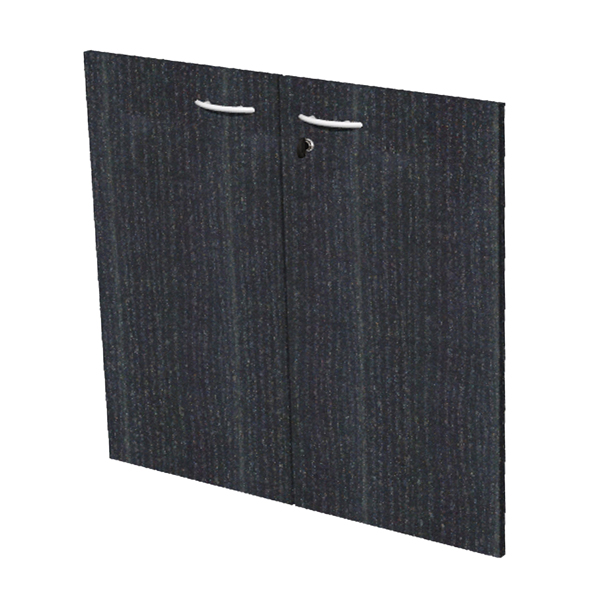 coppia ante in melamin. x mob.basso nero venato - easy