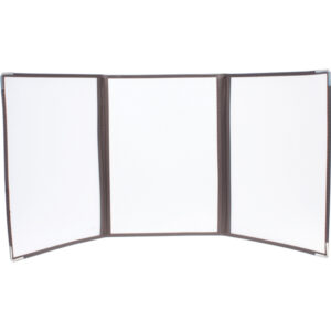 set 3 porta menu' crystal br3 triplo (per 6 fogli a4