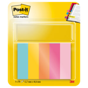 segnapagina post-it 670-5ja-eu 250fg in 5colori index 12,7x44mm in carta