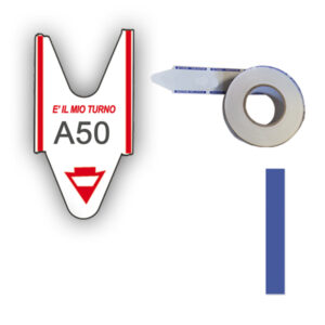 5 rotoli da 2000 tickets blu per elimina code printex