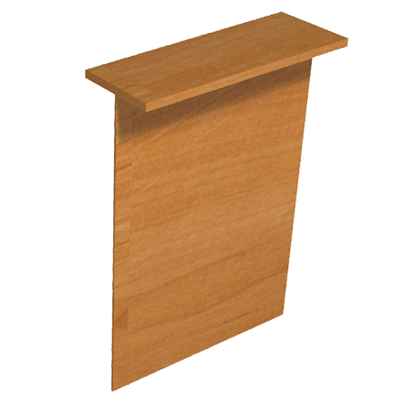 sopralzo reception per scrivanie da 80cm noce chiaro - easy