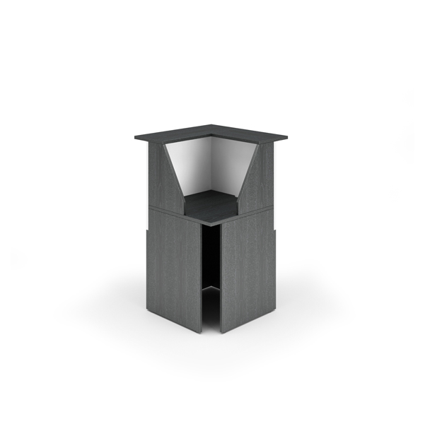 modulo reception 90 76x76x117cm nero ven. /bianco - prestige